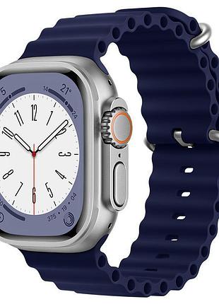 Ремешок ocean band для apple watch 42(ser.1-3)/44/45/46/49mm синий / deep navy