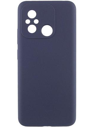 Чехол silicone cover lakshmi full camera (aaa) для xiaomi redmi 12c темно-синий / midnight blue