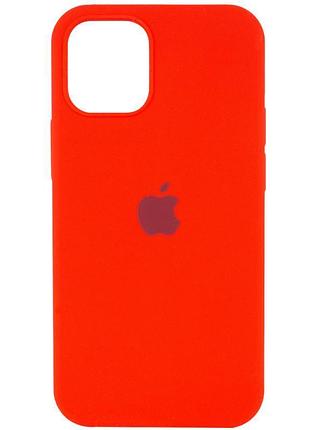 Чехол silicone case full protective (aa) для apple iphone 12 pro / 12 (6.1") красный / red