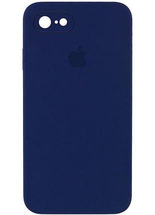 Чохол silicone case square full camera protective (aa) для apple iphone 7/8/se (2020) (4.7") темно-синій / midnight blue