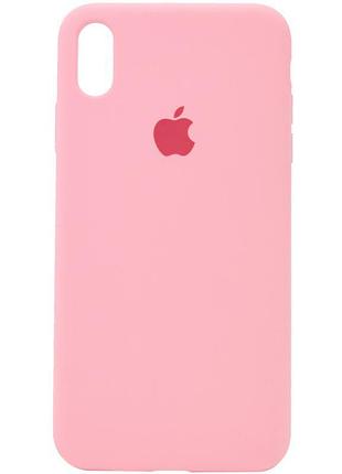 Чехол silicone case full protective (aa) для apple iphone x / xs (5.8") розовый / pink