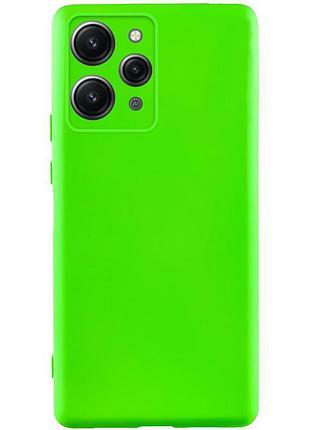 Чехол tpu getman liquid silk full camera для xiaomi redmi 12 салатовый / neon green