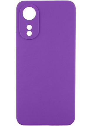 Чехол tpu getman liquid silk full camera для oppo a78 4g фиолетовый / purple