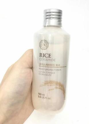 Тонер з рисом the face shop rice ceramide moisture1 фото