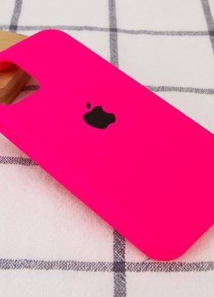 Чехол silicone case full protective (aa) для apple iphone 12 pro / 12 (6.1") розовый / barbie pink 2