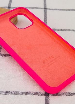 Чехол silicone case full protective (aa) для apple iphone 12 pro / 12 (6.1") розовый / barbie pink 3