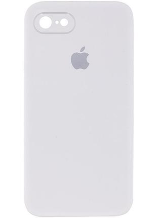 Чохол silicone case square full camera protective (aa) для apple iphone 7/8/se (2020) (4.7") білий / white