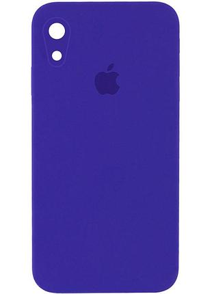 Чехол silicone case square full camera protective (aa) для apple iphone xr (6.1") фиолетовый / ultra violet
