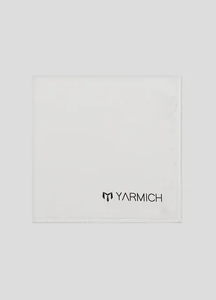 Класична чоловіча хустинка біла шовкова (для костюма) нова yarmich