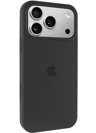 Чехол silicone case full protective (aa) для apple iphone 17 pro (6.3") черный / black