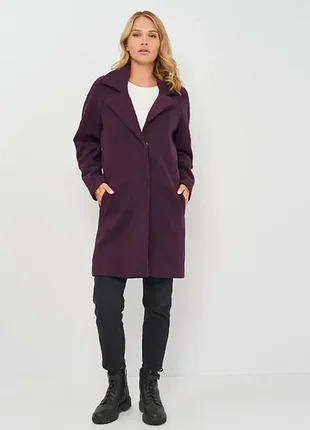 Стильне вовняне пальто 81% вовна clockhouse