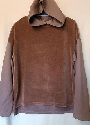 Комбинированное женское худи р.s/м