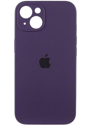 Чехол silicone case full camera protective (aa) для apple iphone 14 (6.1") фиолетовый / elderberry