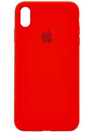 Чехол silicone case full protective (aa) для apple iphone xs max (6.5") красный / red