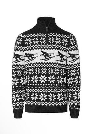 Чоловічий светр з орнаментом під горло джемпер livergy