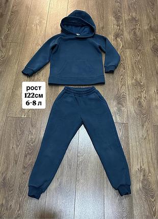 Спортивный костюм на флисе рост 122,  зимний теплый костюм на девочку