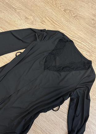 Халат чорний без пояса