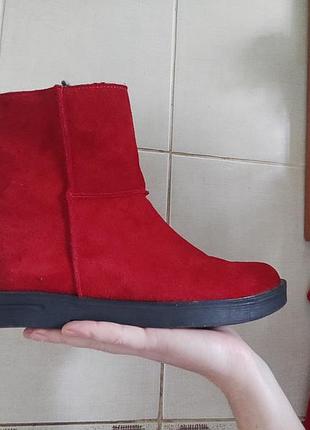 Зимние теплые сапоги ботинки натуральная кожа