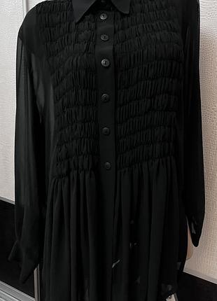 Блуза шифоновая рубашечного кроя