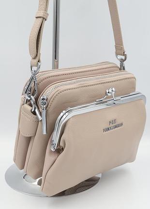Сумка жіноча шкіряна polina&amp;eiterou y1008 bitter apricot