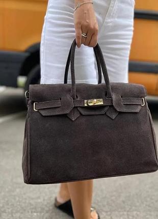 Сумка замш шоколад