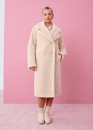 Длинная теди шубка🤍