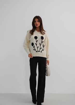Накладной платеж ❤ турецкий оверсайз свитер мирер в цветы