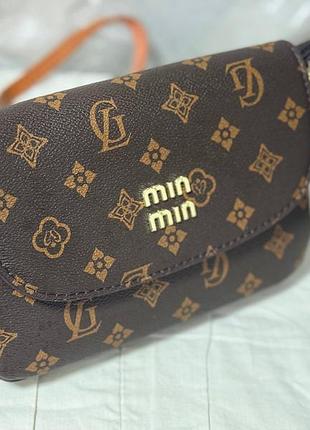 Жіноча сумка, з "lv style" принтом