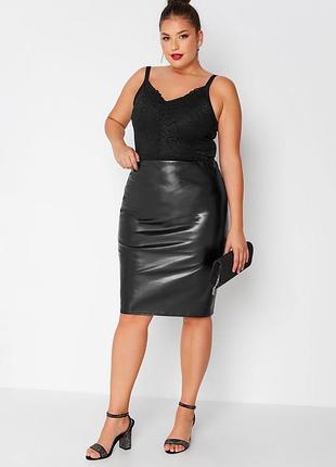 Спідниця із штучної шкіри
