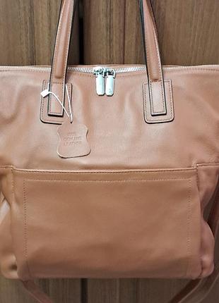 Сумка жіноча шкіряна руда princessa