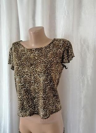 Футболка рукав крыльце принт лео