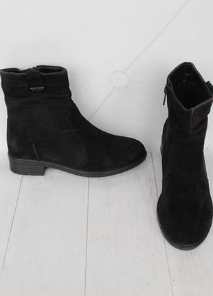 Демісезонні шкіряні, натуральні замшеві черевики, ботильйони 37 розміру