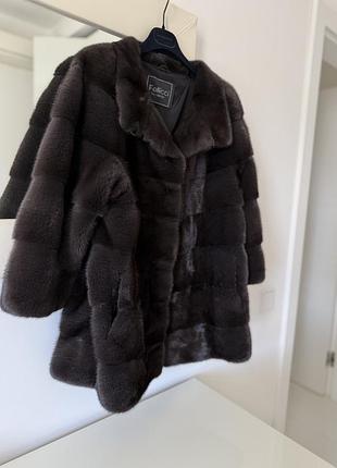 Короткая итальянская норковая шуба fellicci
