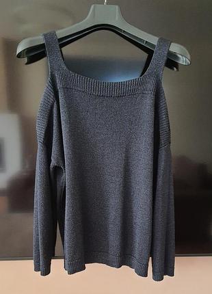 Свитер massimo dutti открыть плече свитер блузка трикотажная