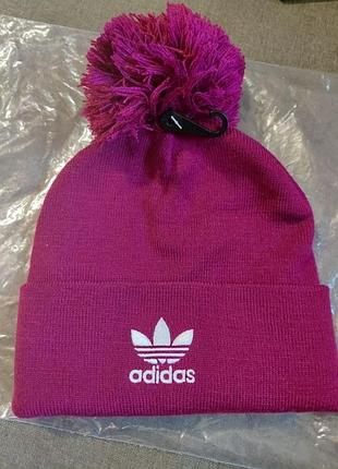 Шапка з помпоном адідас
