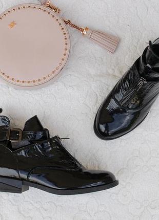 Демисезонные кожаные ботинки, ботильоны 37 размера