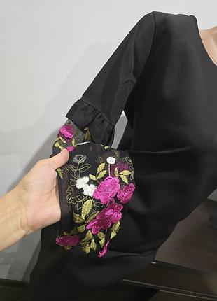 Платье свободное цветы 6