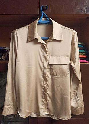 Сатиновая блузка, рубашка италия