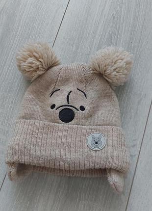 Зимняя шапка для мальчика 0-6 мес