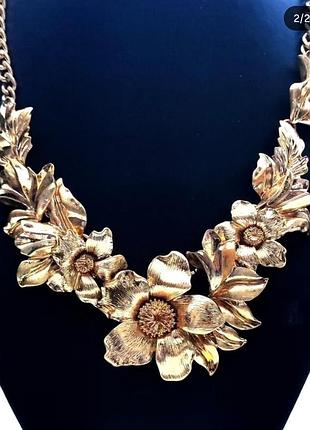 Цветочное колье zara 3