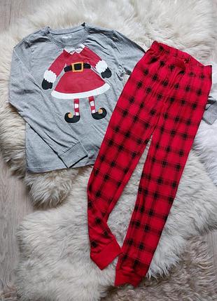 ❄️🎅☃️ крутая мягкая пижама девочка санты
