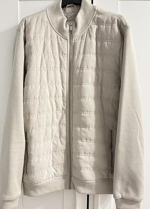 Бежева куртка бомбер