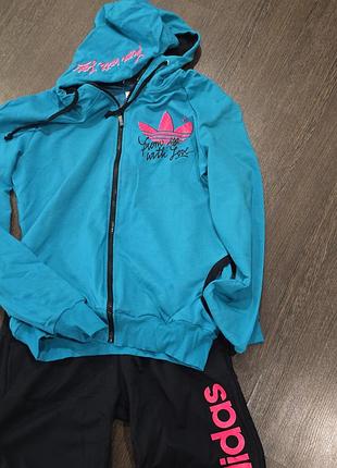 Костюм бирюза, под adidas