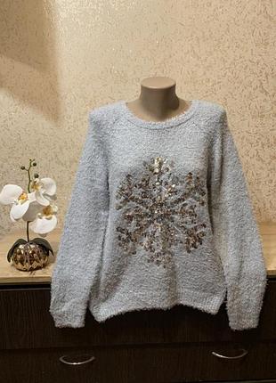 Мягкий свитер, кофта, джемпер травка 52-54 (5)