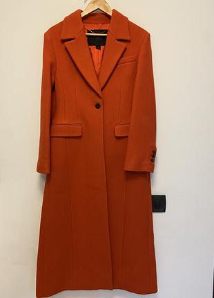 Пальто помаранчеве жіноче zara з вовни manteco