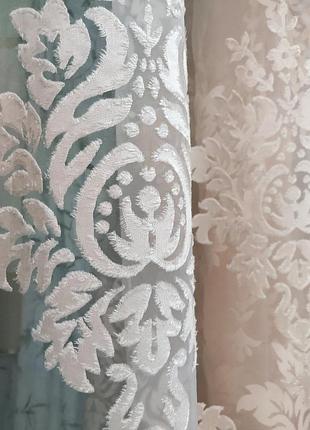 Шикарная тюль в зал. нежная пудровая тюль. красивая тюль в спальню. стильная современная тюль. тюль пудровая.