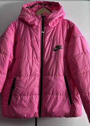 Куртка демісезонна коротка з капюшоном жіноча nike