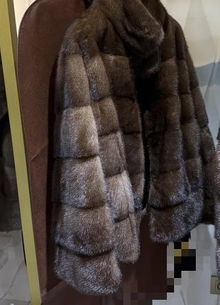 Шуба норка шоколад
