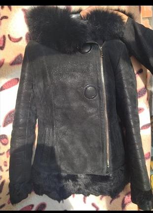 Женская натуральная дубленка с капюшоном кожаная дубленка куртка на меху женская дубленка зимняя