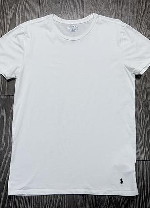 Polo ralph lauren чоловіча футболка біла котон класична з логотипом